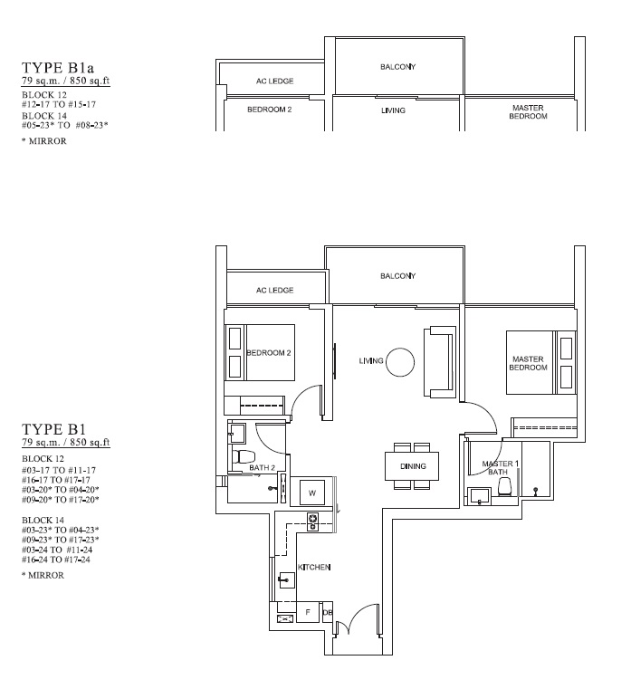 The Venue 1 Bedroom Floor Plan 5