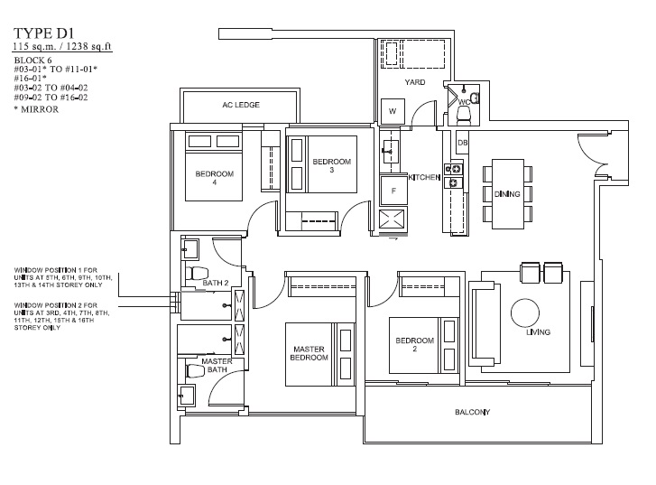 The Venue 1 Bedroom Floor Plan 10